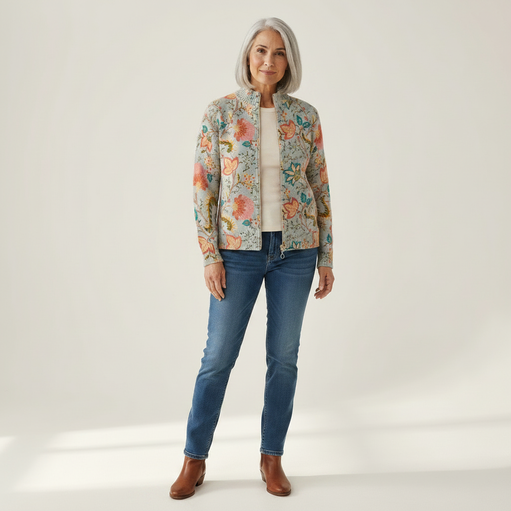 Sabine | Cardigan con Design di Rose