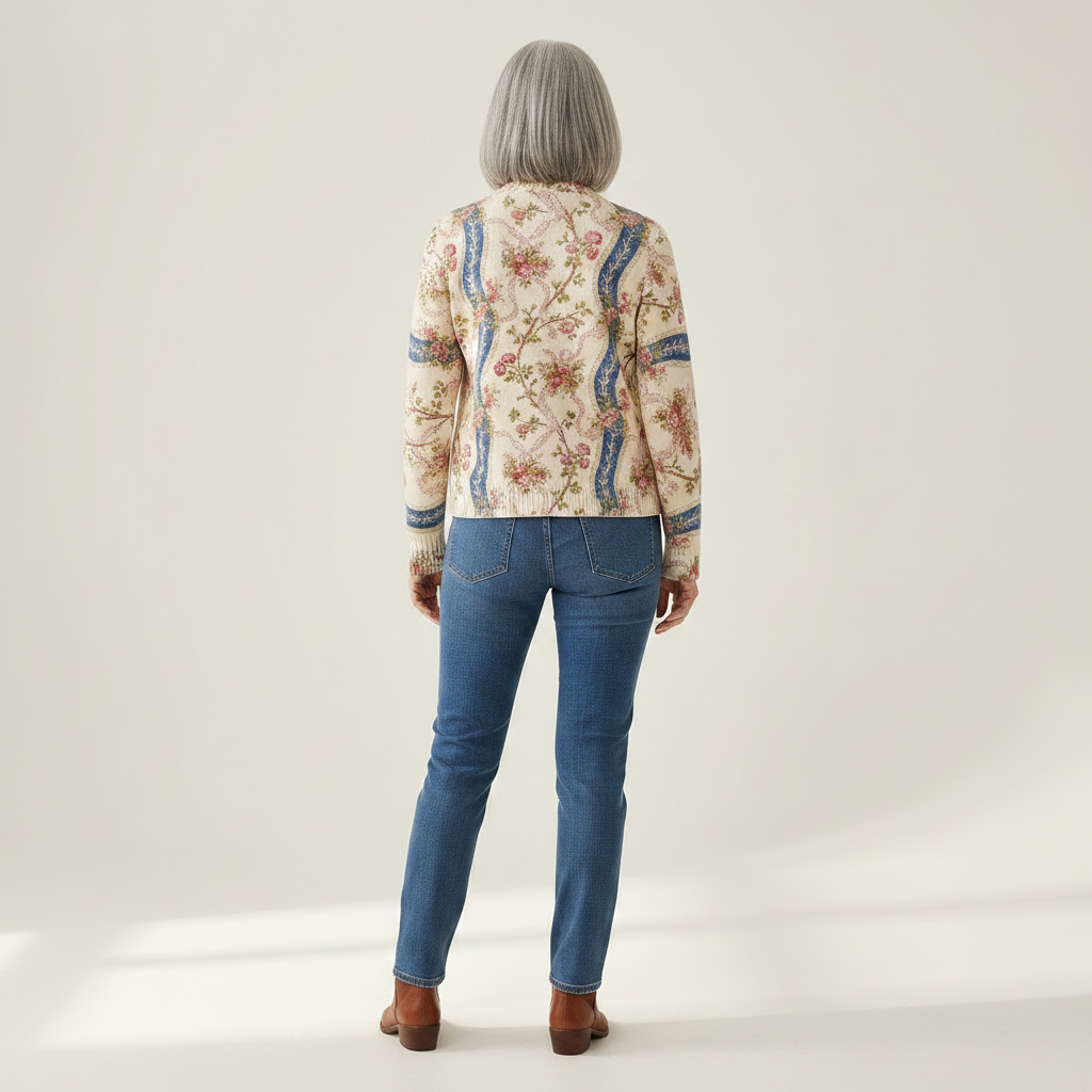 Sabine | Cardigan con Design di Rose