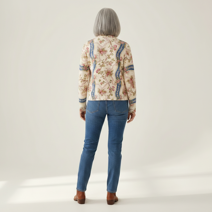Sabine | Cardigan con Design di Rose