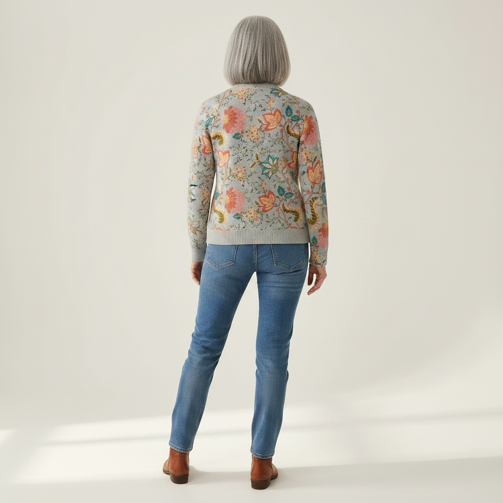 Petra | Cardigan con Stampa Floreale da Giardino