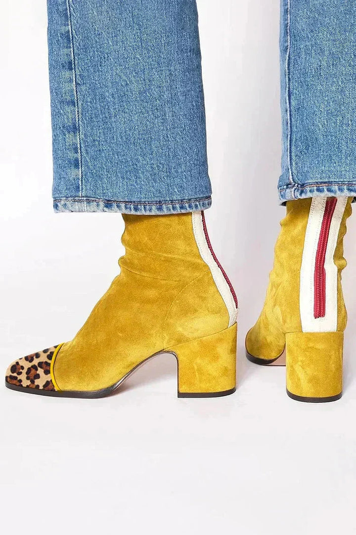 Alma – Stivaletti in suede con tacco