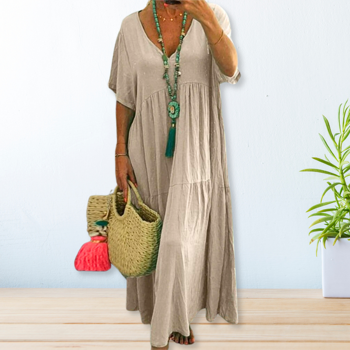 Maelis | Abito in Cotone e Lino Elegante