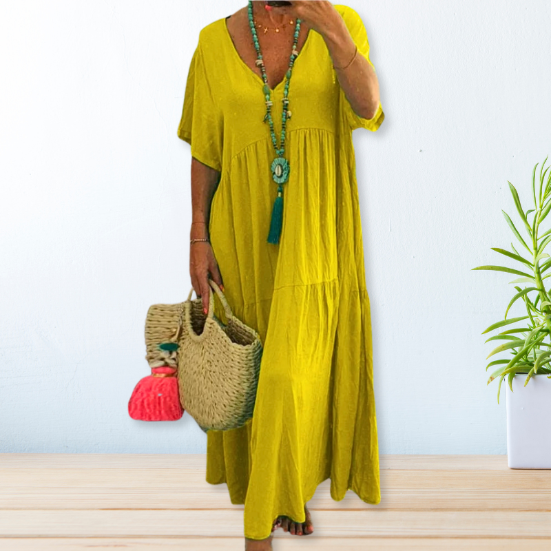 Maelis | Abito in Cotone e Lino Elegante