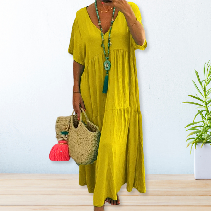 Maelis | Abito in Cotone e Lino Elegante