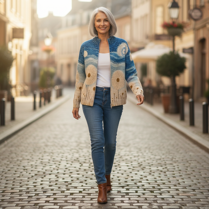 Renate | Cardigan con Design di Soffioni