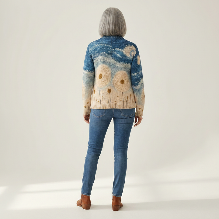 Renate | Cardigan con Design di Soffioni
