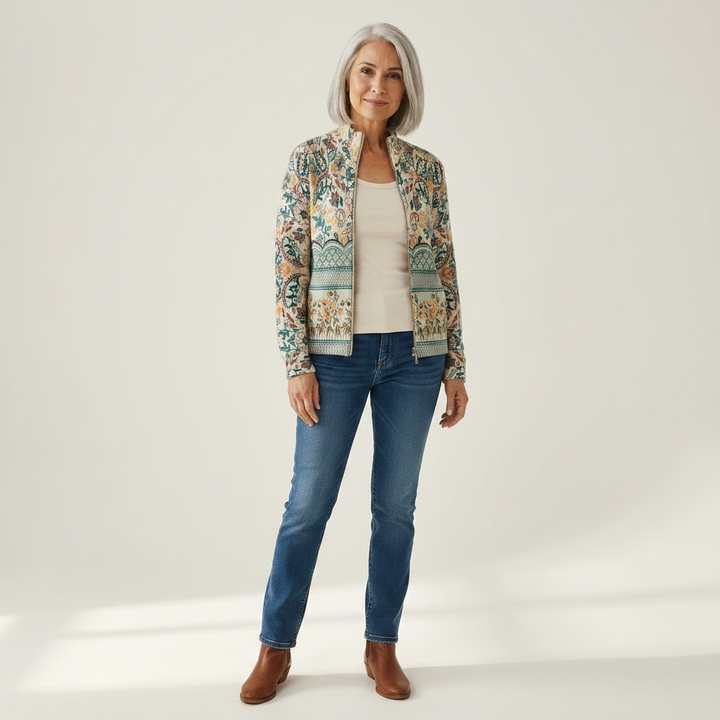 Gisela | Cardigan con dettagli floreali