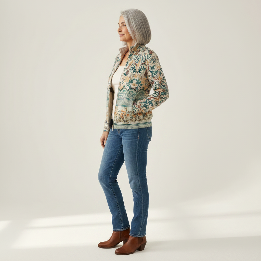 Gisela | Cardigan con dettagli floreali