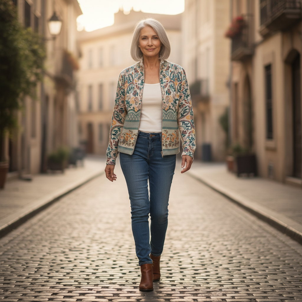 Gisela | Cardigan con dettagli floreali