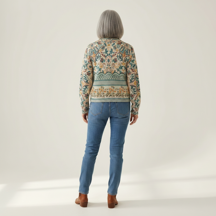 Gisela | Cardigan con dettagli floreali