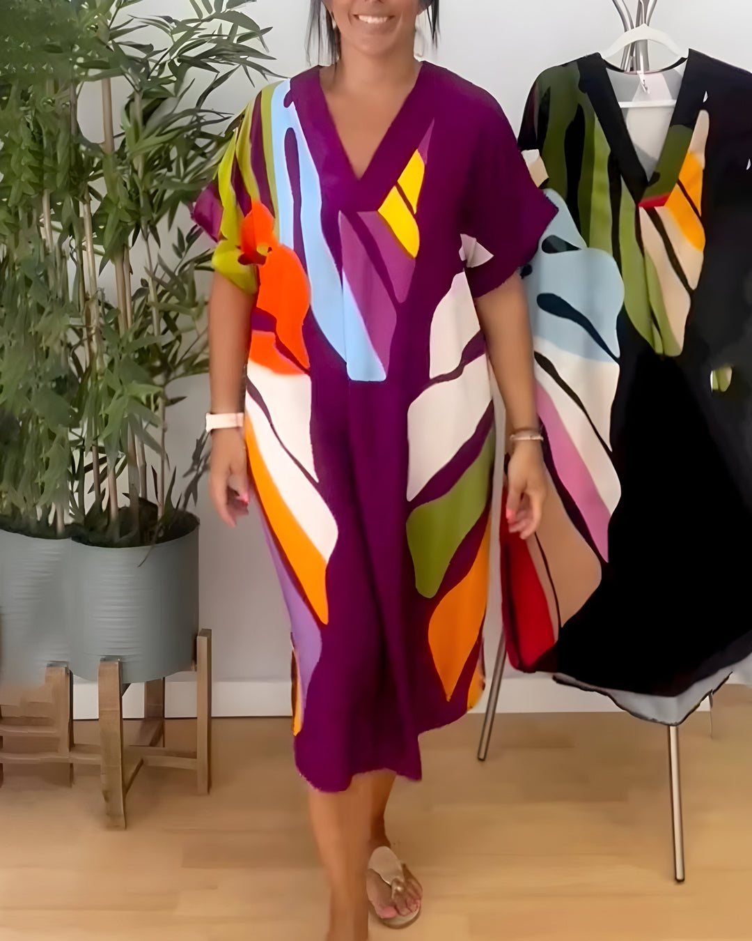 Rianna - Vestito con Stampa Astratta