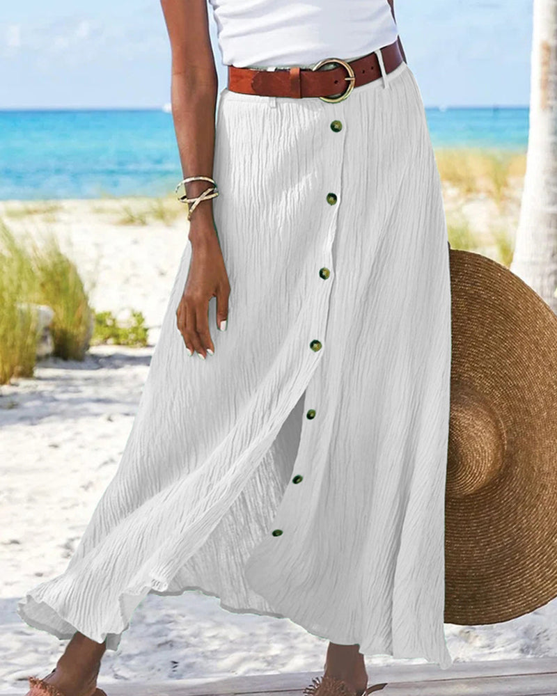 Syndy - Flowy Dress with Buttons