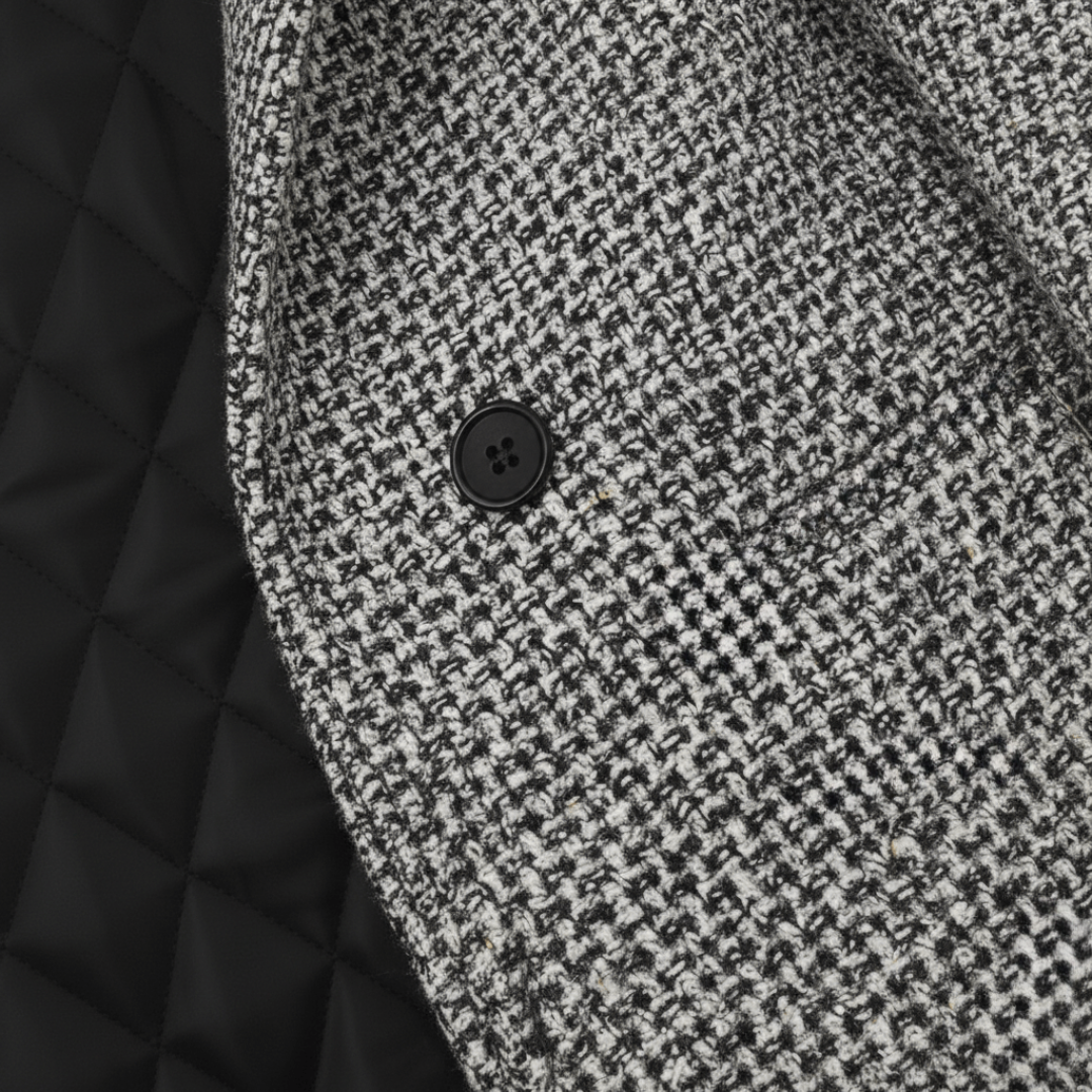 Federica | Cappotto Bouclé Monopetto con Revers