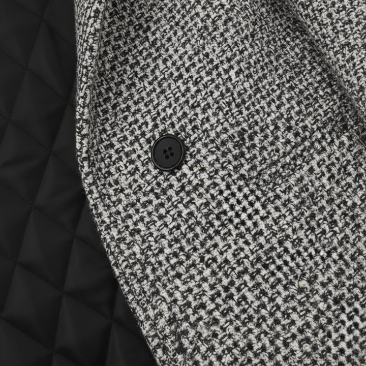 Federica | Cappotto Bouclé Monopetto con Revers