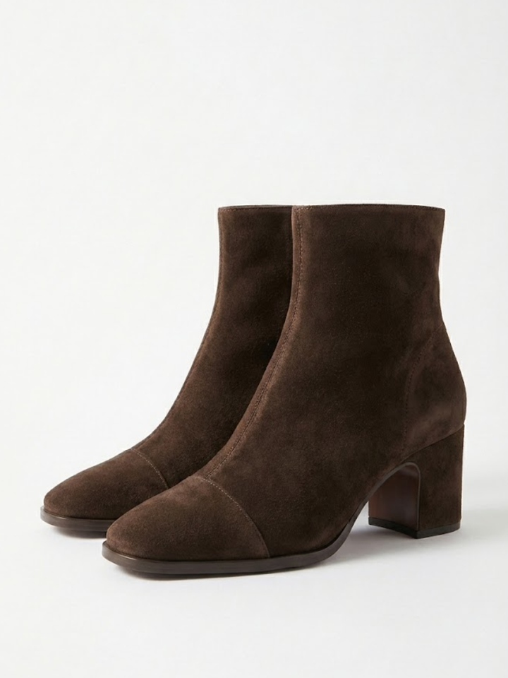 Alma – Stivaletti in suede con tacco