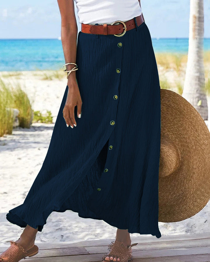 Syndy - Flowy Dress with Buttons