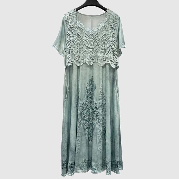 INDIGO | ELEGANT MIDI FLORAL DRESS