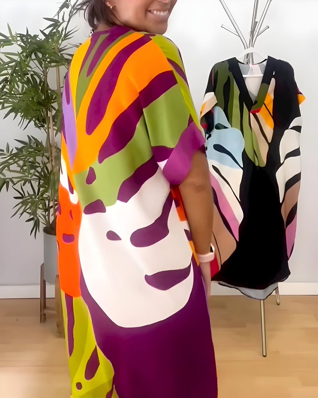 Rianna - Vestito con Stampa Astratta