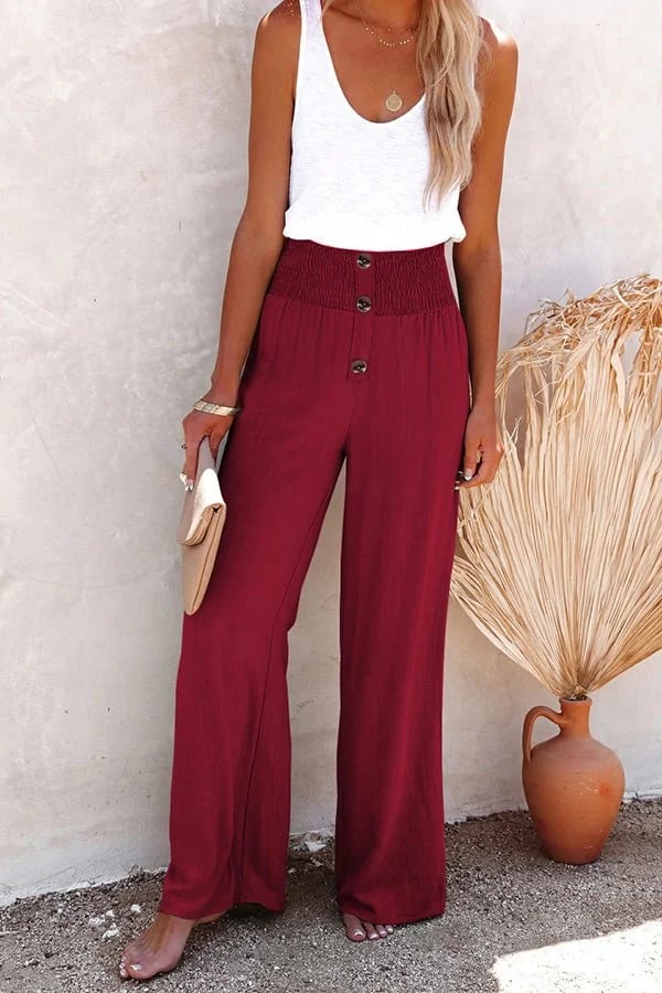 Riana - Pantaloni Relaxed a Vita Alta