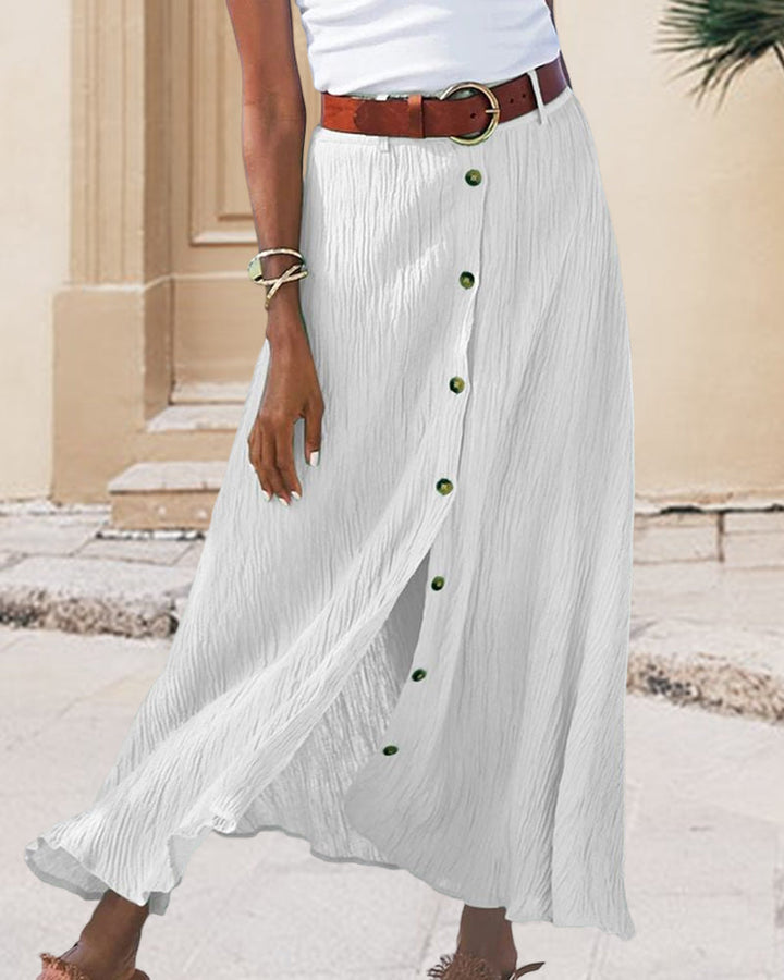 Syndy - Flowy Dress with Buttons