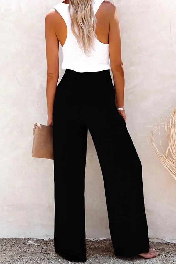 Riana - Pantaloni Relaxed a Vita Alta