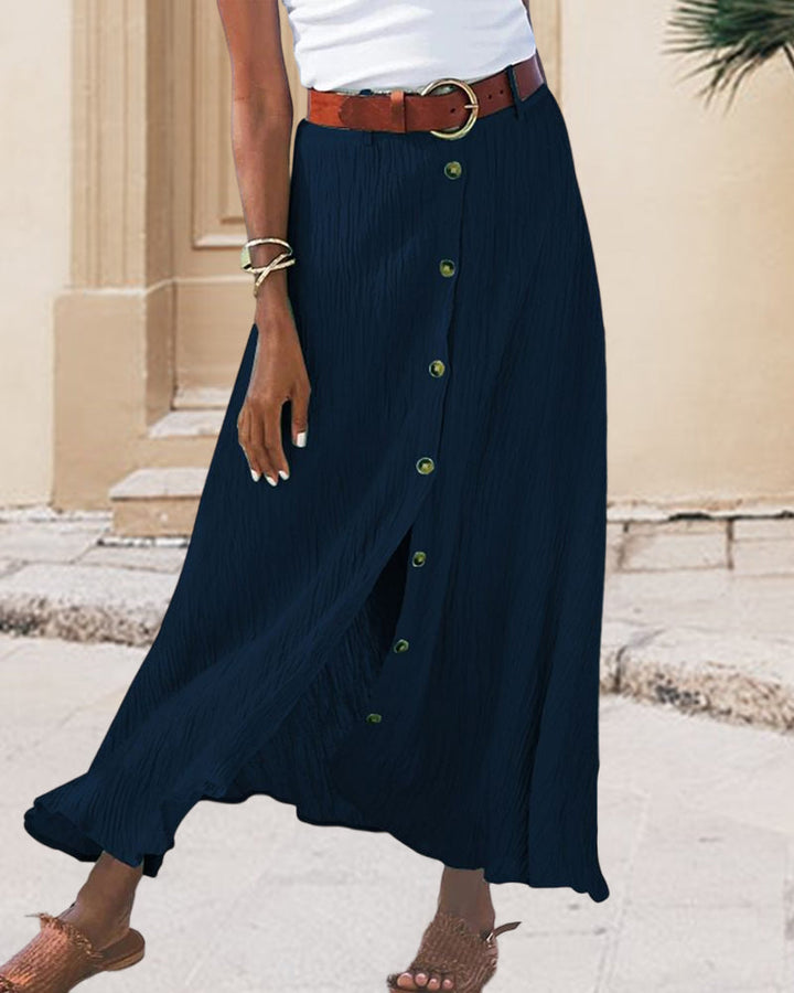 Syndy - Flowy Dress with Buttons