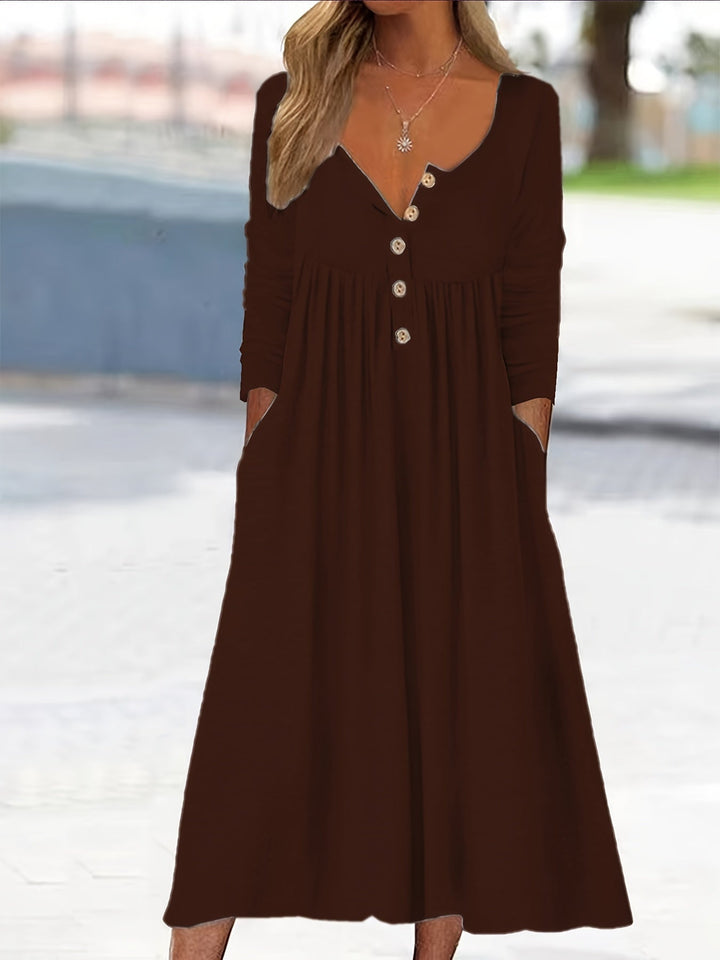 ZARA | Midi Dress with Front Buttons