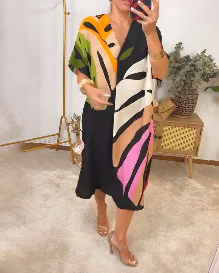 Rianna - Vestito con Stampa Astratta