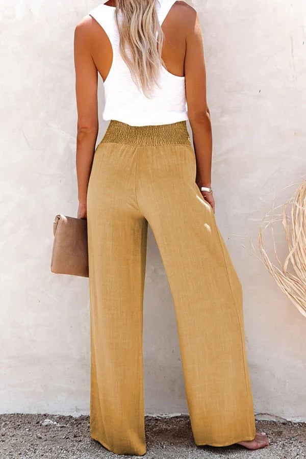 Riana - Pantaloni Relaxed a Vita Alta