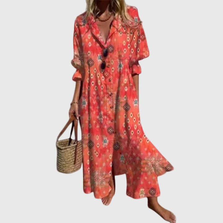 Zariah | Elegante Abito Maxi in Stile Bohemien