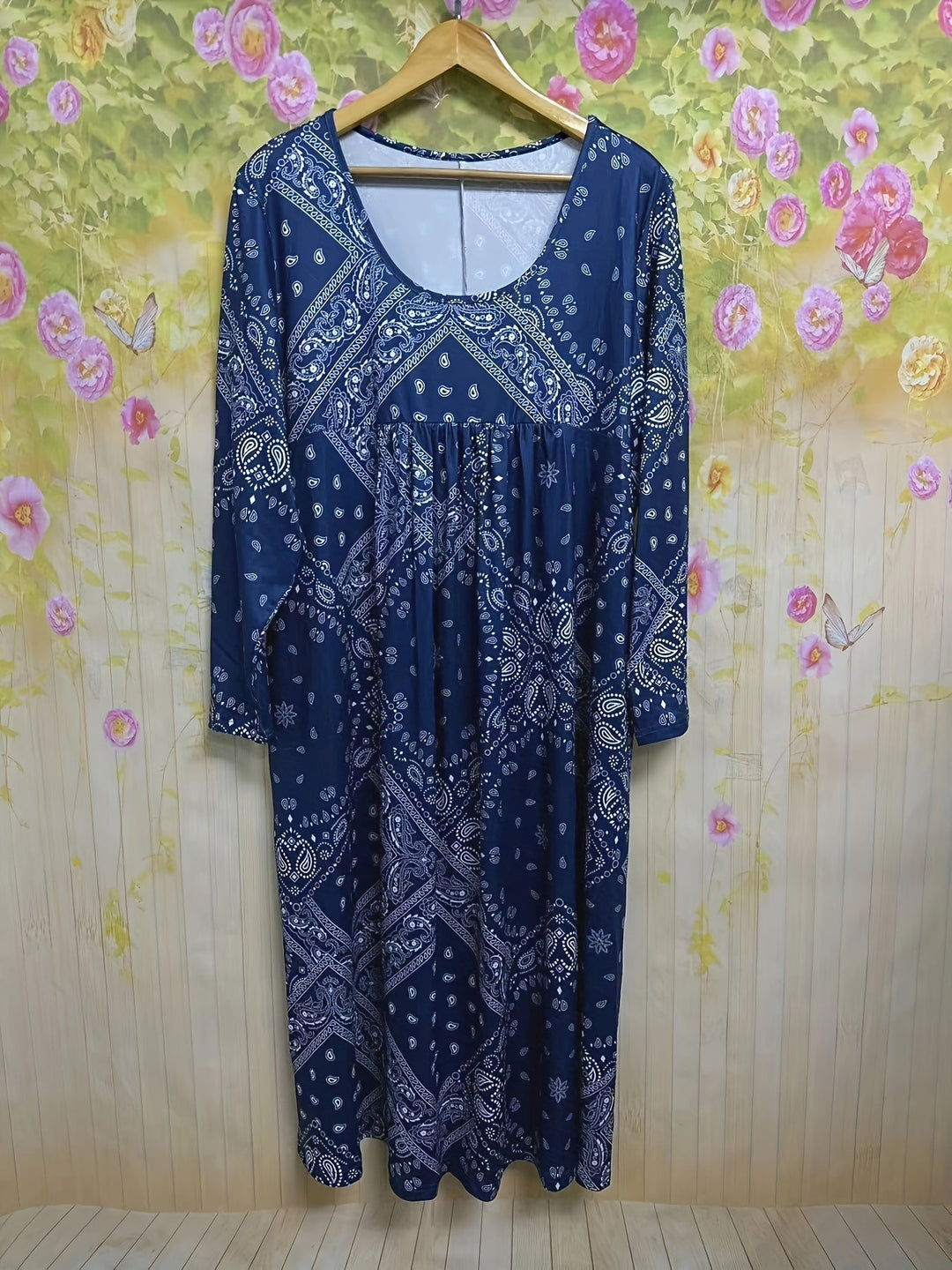ELOWEN | Abito Midi Casual con Maniche Lunghe