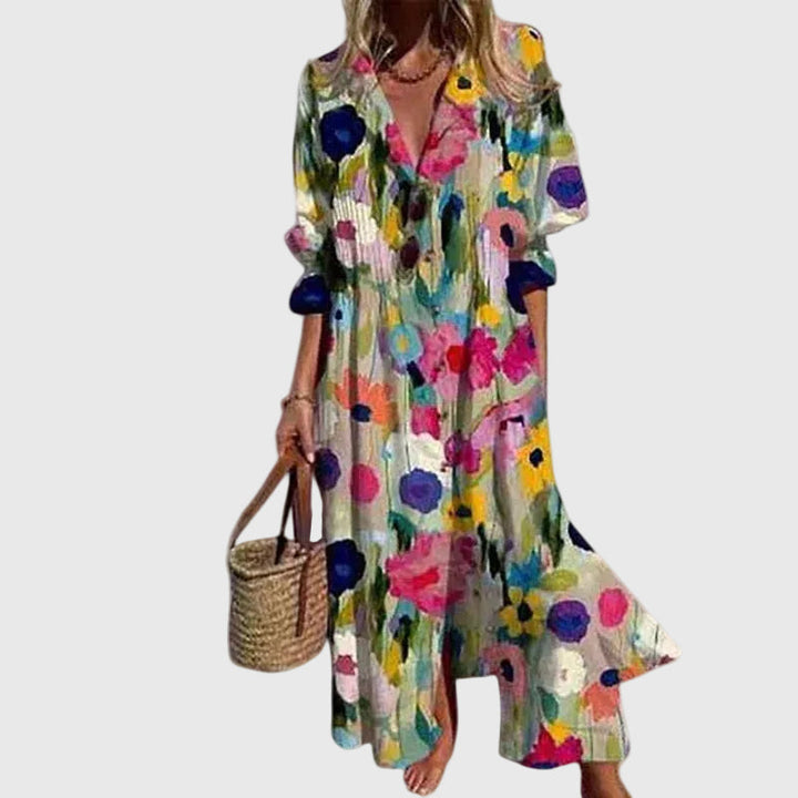 Zariah | Elegante Abito Maxi in Stile Bohemien