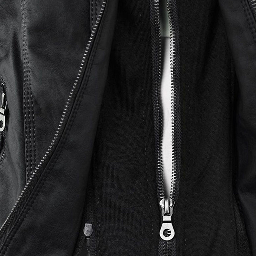Giulia | Giacca Biker Effetto Pelle con Cappuccio