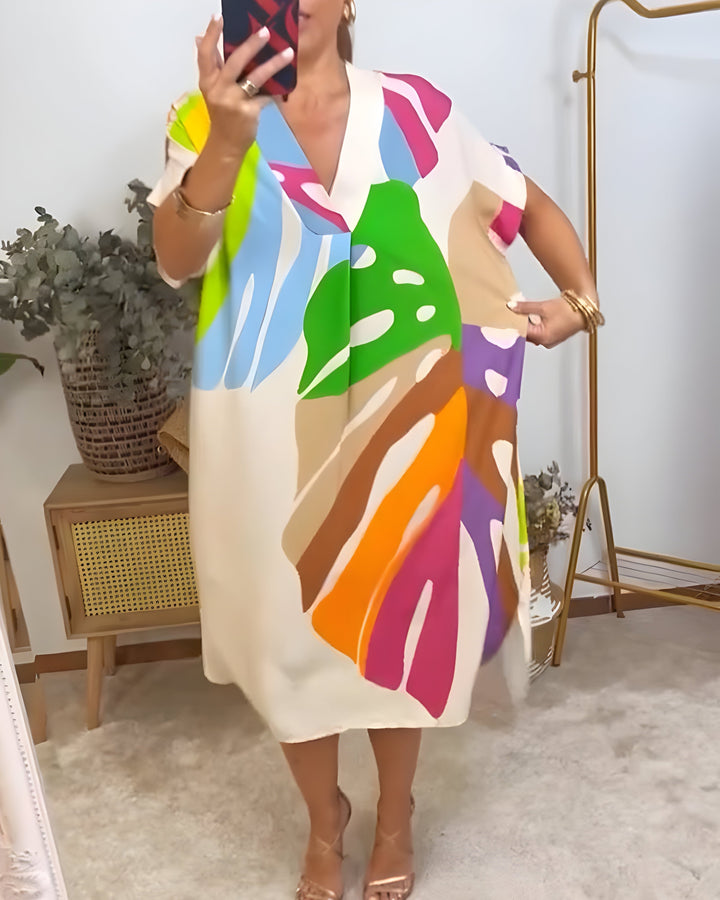 Rianna - Vestito con Stampa Astratta