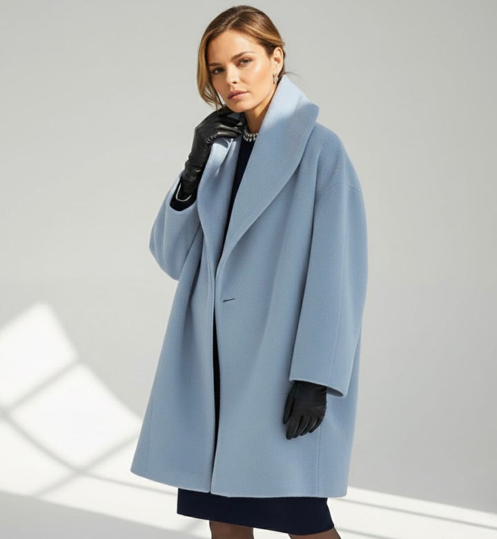 Aurora | Cappotto Cocoon con Collo Sciallato Ampio