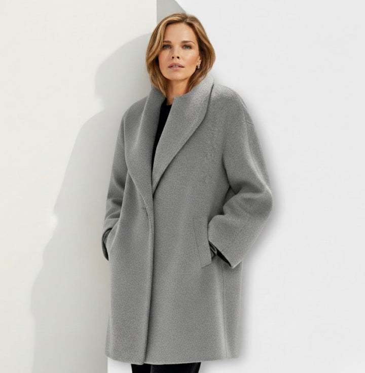Aurora | Cappotto Cocoon con Collo Sciallato Ampio