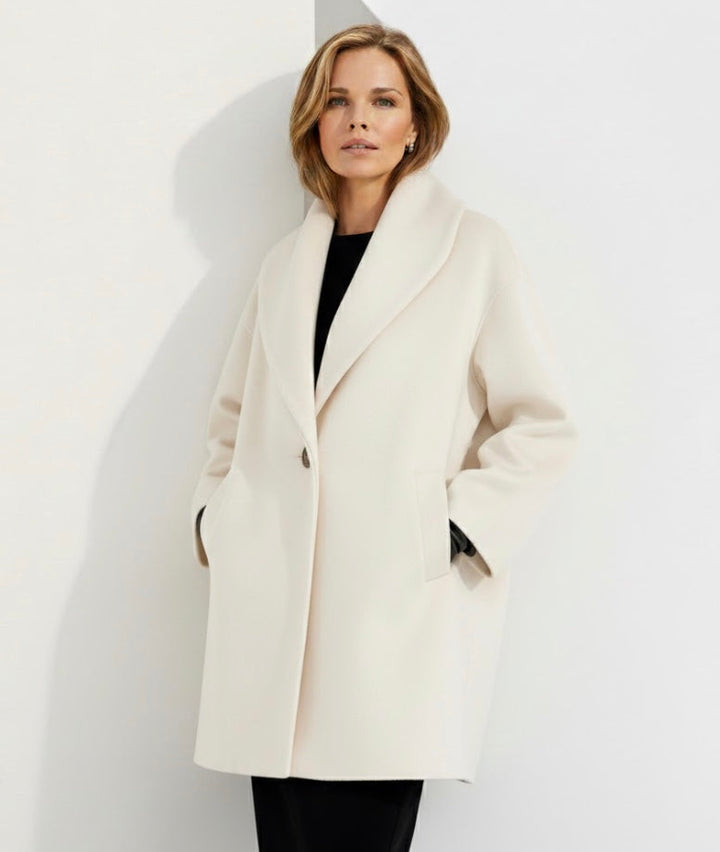 Aurora | Cappotto Cocoon con Collo Sciallato Ampio