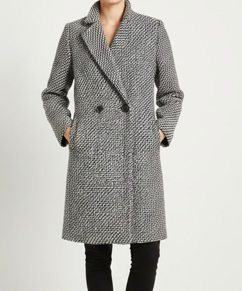 Camilla | Cappotto Pied-de-Poule Doppiopetto