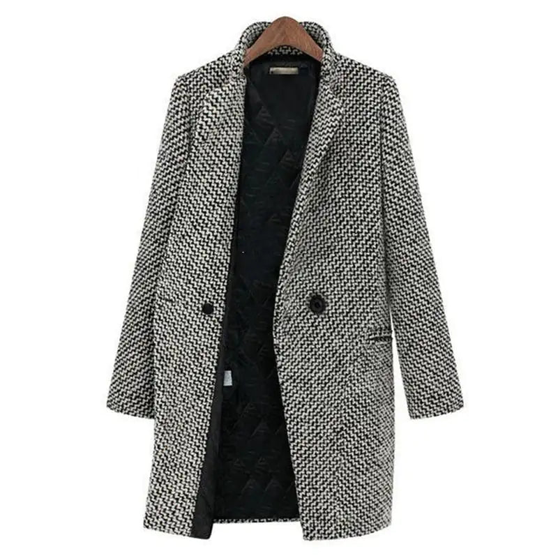 Camilla | Cappotto Pied-de-Poule Doppiopetto