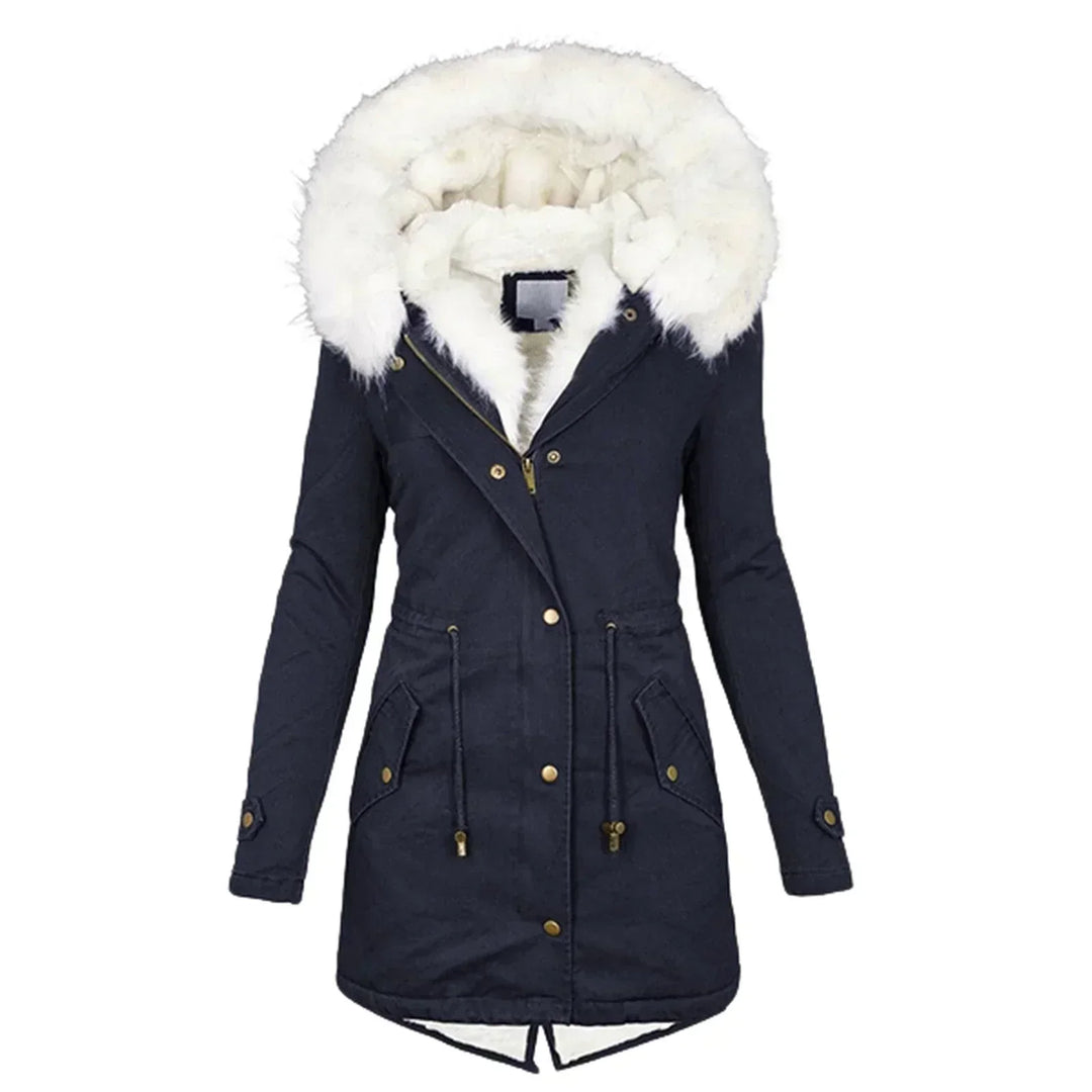 Beatrice | Parka Lungo con Cappuccio in Pelliccia Ecologica