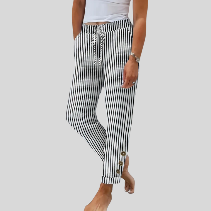 Raquelle - Pantaloni Casual a Righe