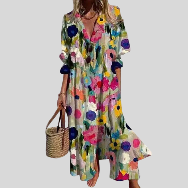Zariah | Elegante Abito Maxi in Stile Bohemien