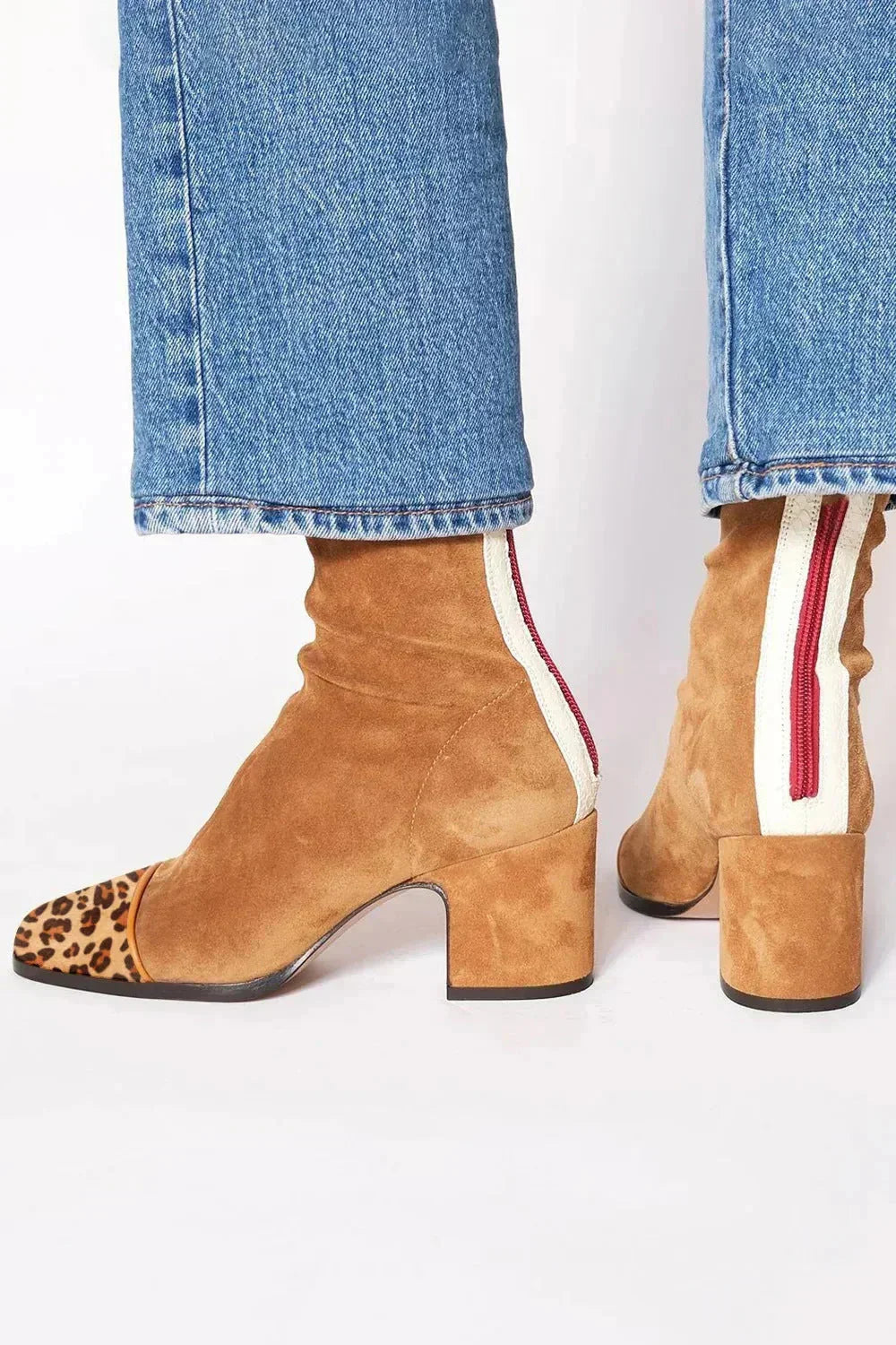 Alma – Stivaletti in suede con tacco