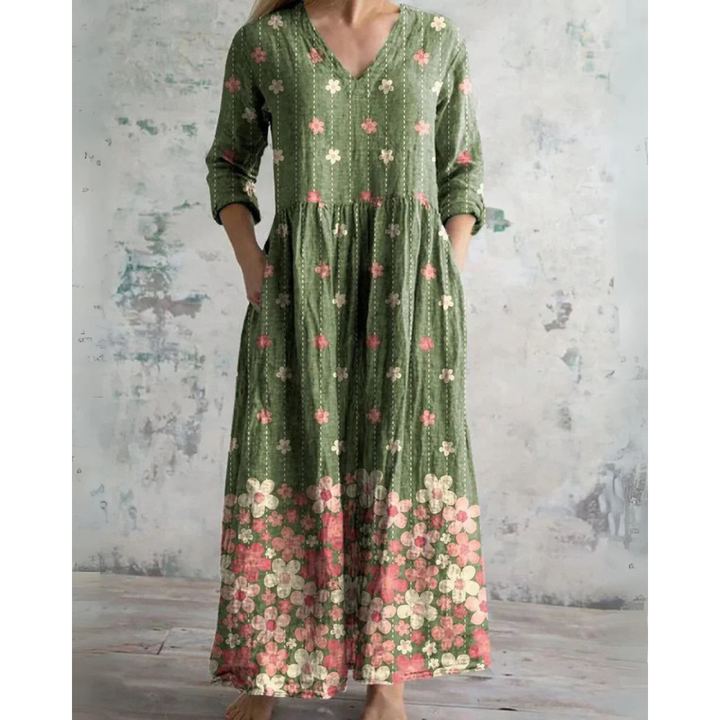 ELEANOR | Vintage Floral Maxi Dress