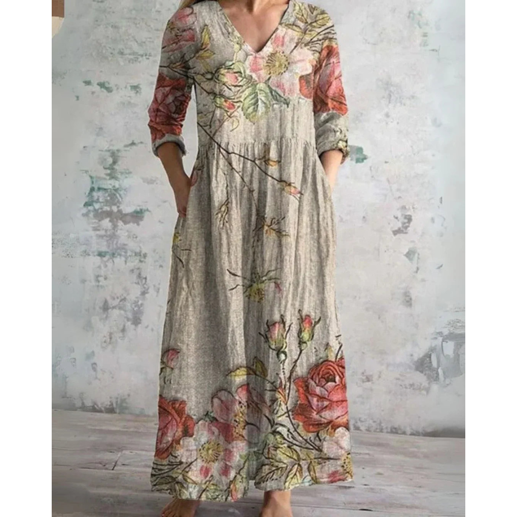 ELEANOR | Vintage Floral Maxi Dress