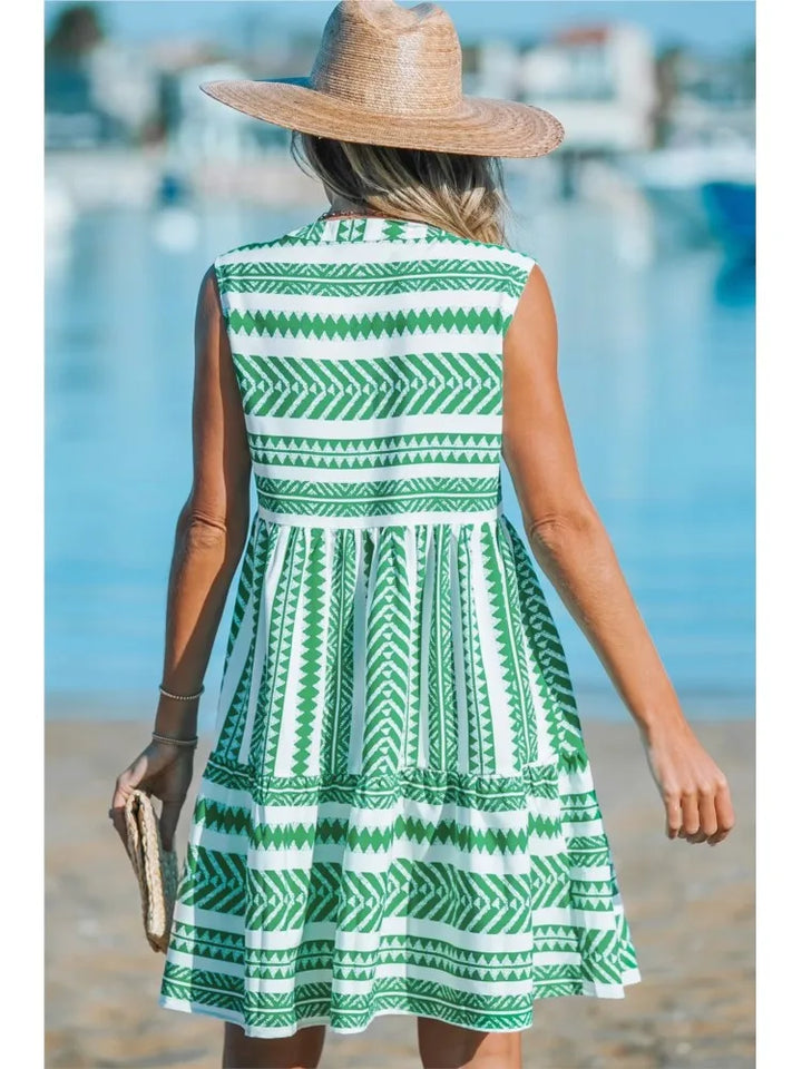 Katrina - Vestito Estivo con Motivo Geometrico