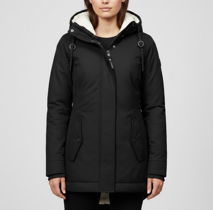 Bianca | Parka Imbottito con Cappuccio Foderato in Teddy