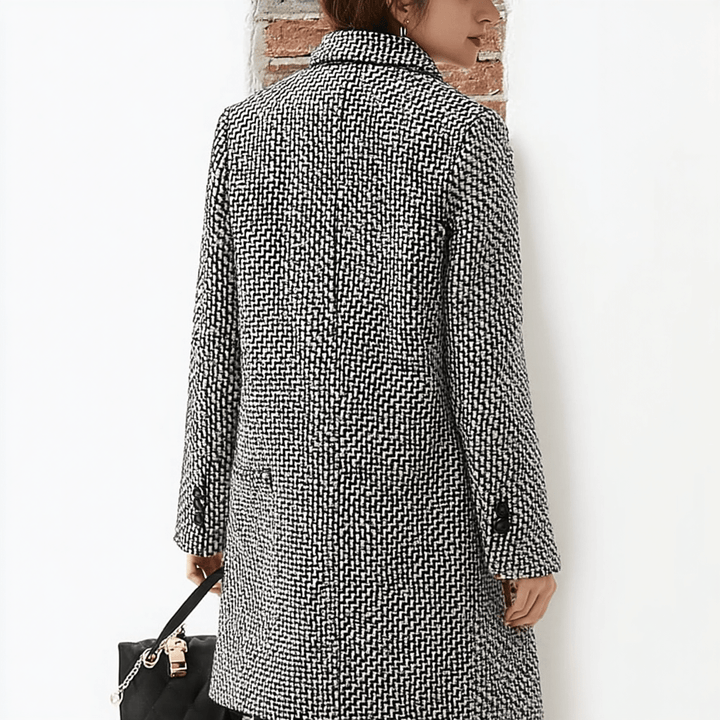 Federica | Cappotto Bouclé Monopetto con Revers