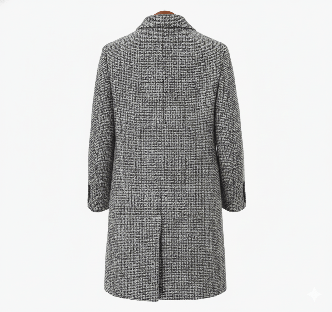 Federica | Cappotto Bouclé Monopetto con Revers