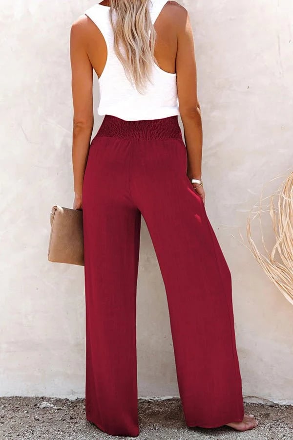 Riana - Pantaloni Relaxed a Vita Alta